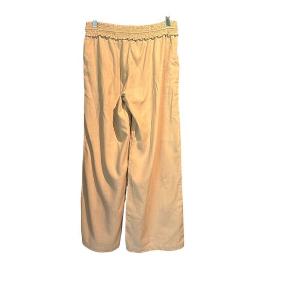 Honestee Size Medium Linen Blend Pants Light Khaki Timeless Classic Cool Comfy - Picture 2 of 9